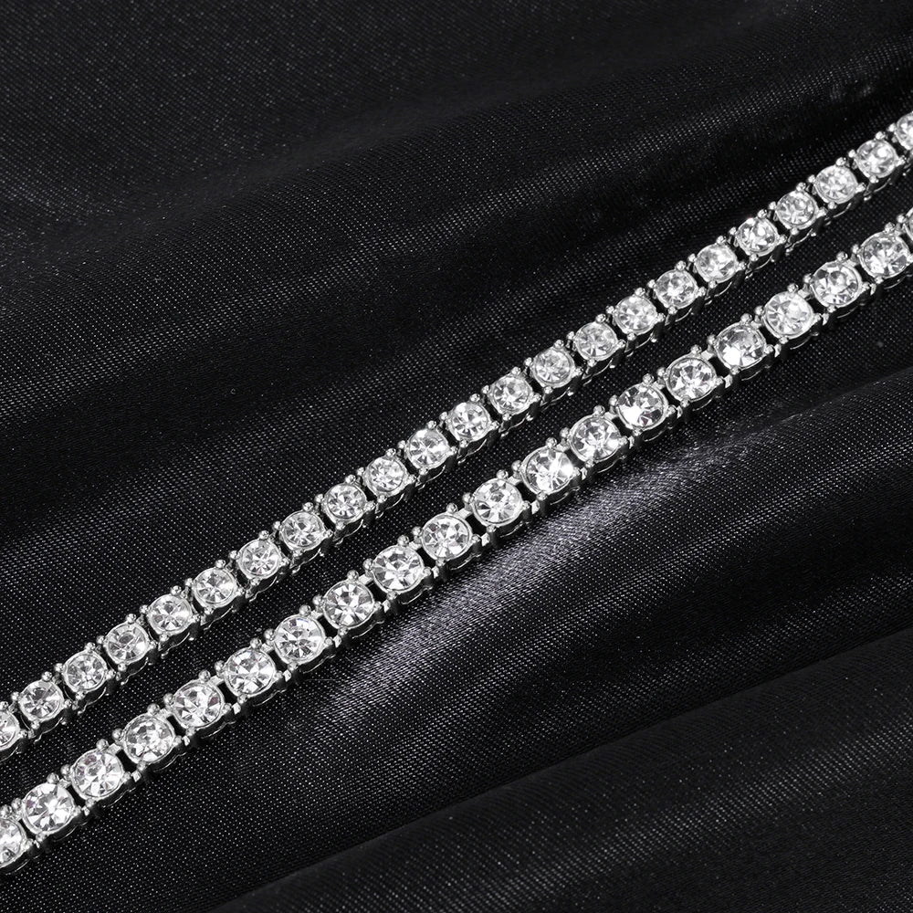 Cadena Tennis Iced Out 5mm Plata – Collar Hip Hop Unisex | PRÉNDELAX